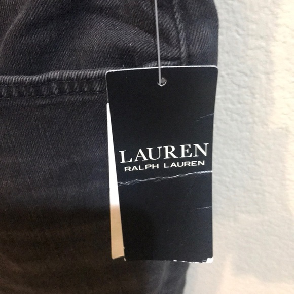 NWT Lauren Ralph Lauren Black Wash Stretch High Rise Ankle Jeans-Size 29/8 - Picture 2 of 11